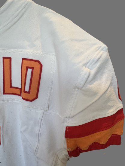 Baker Mayfield GAME-ISSUED🔥Tampa Bay Buccaneers Nike NFL Iconic 1976 Jersey 👕 Also includes Certificate of Authenticity + 50 Seasons Patch 🛡️