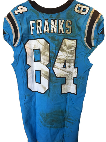 Feleipe Franks GAME WORN 💪 11/10/24 Carolina Panthers 🐆 NFL Jersey 👕 vs. Giants – NFL Munich Game - PSA Certified