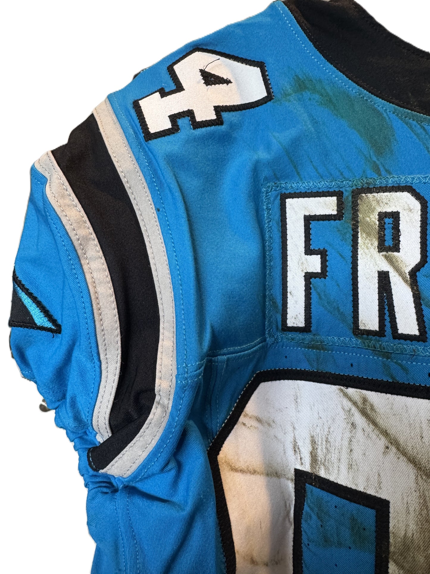 Feleipe Franks GAME WORN 💪 11/10/24 Carolina Panthers 🐆 NFL Jersey 👕 vs. Giants – NFL Munich Game - PSA Certified