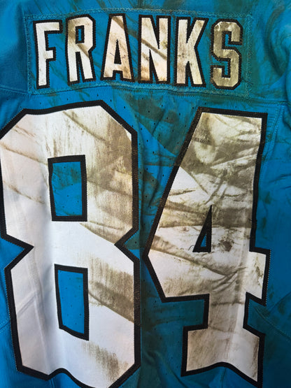 Feleipe Franks GAME WORN 💪 11/10/24 Carolina Panthers 🐆 NFL Jersey 👕 vs. Giants – NFL Munich Game - PSA Certified