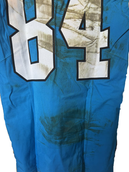 Feleipe Franks GAME WORN 💪 11/10/24 Carolina Panthers 🐆 NFL Jersey 👕 vs. Giants – NFL Munich Game - PSA Certified
