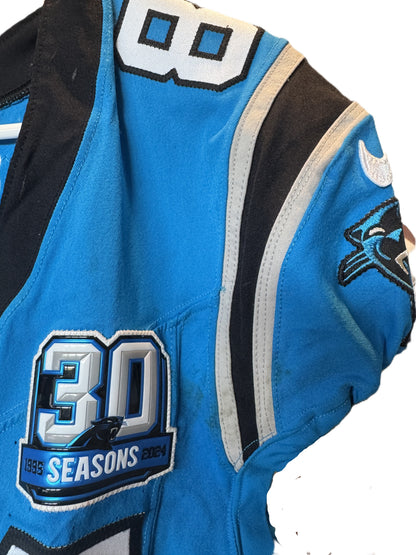 Feleipe Franks GAME WORN 💪 11/10/24 Carolina Panthers 🐆 NFL Jersey 👕 vs. Giants – NFL Munich Game - PSA Certified