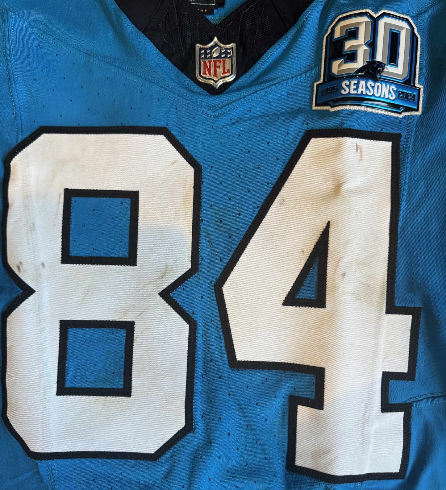 Feleipe Franks GAME WORN 💪 11/10/24 Carolina Panthers 🐆 NFL Jersey 👕 vs. Giants – NFL Munich Game - PSA Certified