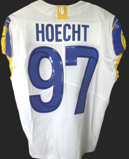 Michael Hoecht GAME-ISSUED💪Los Angeles Rams🐏NFL On-Field Jersey👕Inc.COA📄