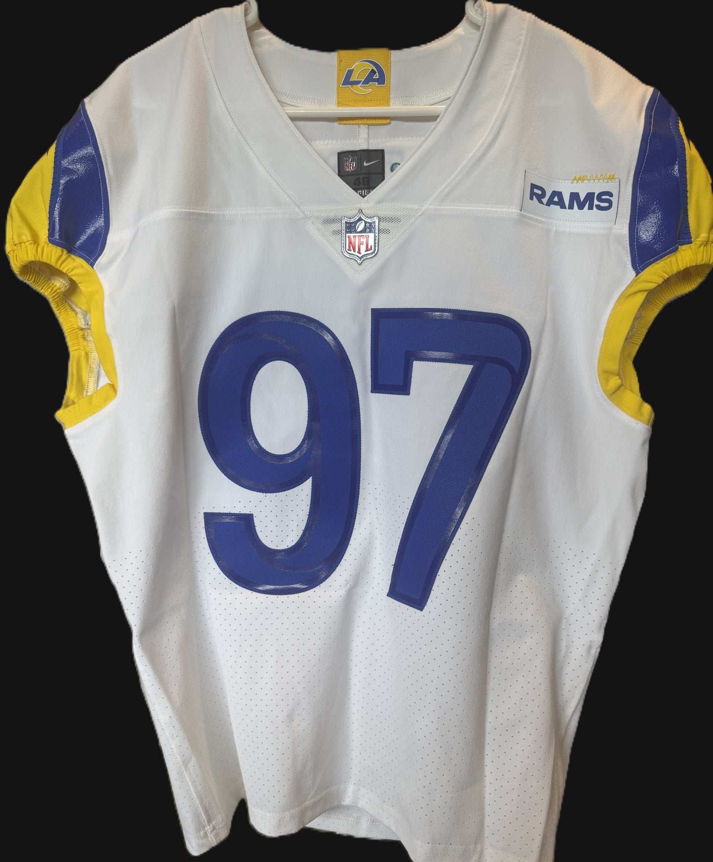 Michael Hoecht GAME-ISSUED💪Los Angeles Rams🐏NFL On-Field Jersey👕Inc.COA📄