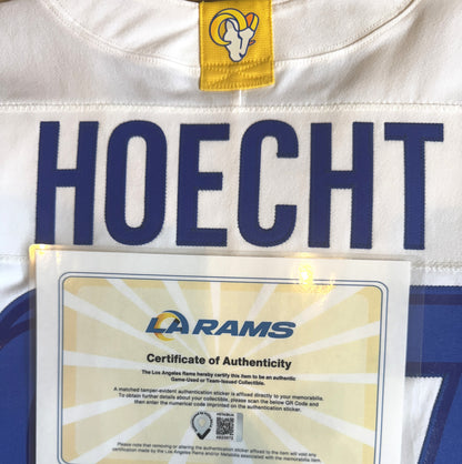 Michael Hoecht GAME-ISSUED💪Los Angeles Rams🐏NFL On-Field Jersey👕Inc.COA📄