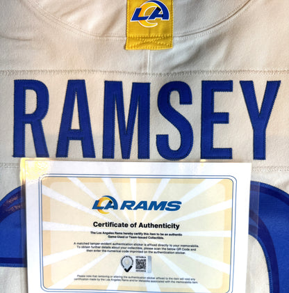 Jalen Ramsey TEAM-ISSUED💪Los Angeles Rams🐏NFL On-Field Jersey👕Inc. COA📄