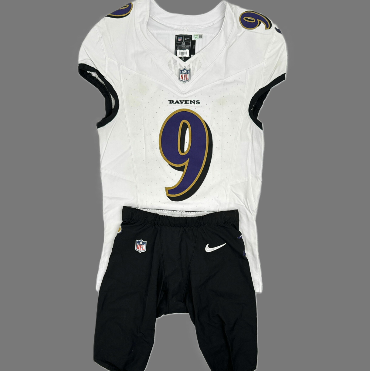 Justin Tucker GAME WORN💪11/17/24 Baltimore Ravens💜NFL Jersey + Pants set vs. Steelers