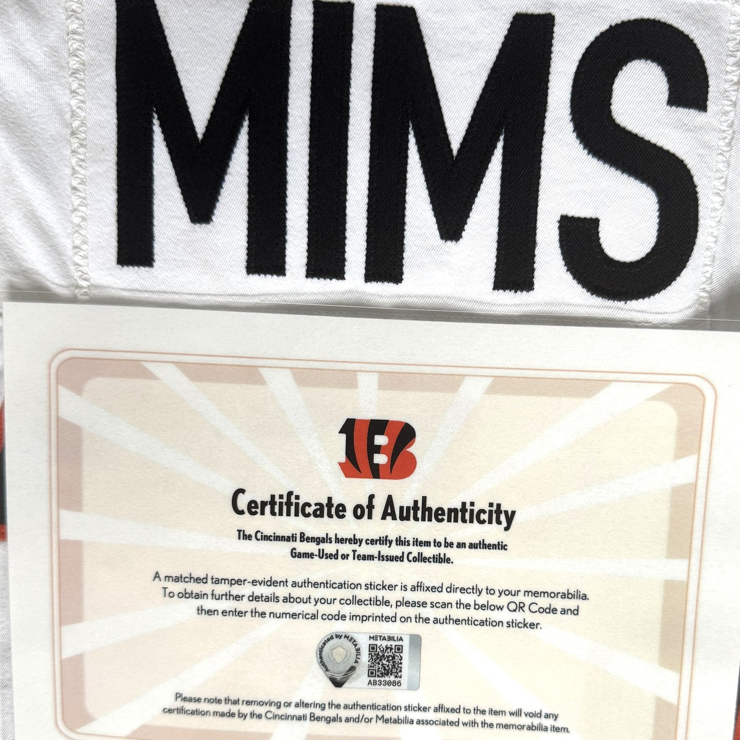 Amarius Mims GAME-WORN 09/29/25💪Cincinnati Bengals🐅NFL Jersey vs. Denver Broncos🐎