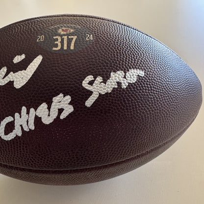 Andy Reid Hand-Signed + Inscribed "12th Chiefs Season" Game-Used Ball 01/05/25 Kansas City Chiefs vs. Denver Broncos