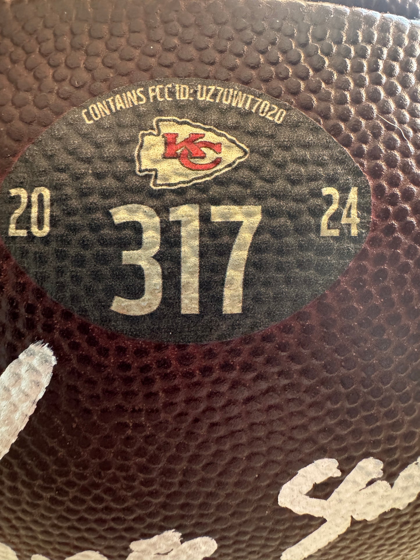 Andy Reid Hand-Signed + Inscribed "12th Chiefs Season" Game-Used Ball 01/05/25 Kansas City Chiefs vs. Denver Broncos