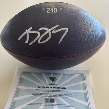 Brian Thomas Jr. Signed + GAME-USED 💪 12/01/24 Jacksonville Jaguars 🐆 NFL Wilson Ball 🏈 vs. Houston Texans