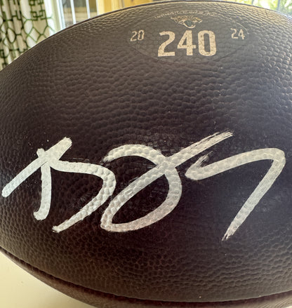 Brian Thomas Jr. Signed + GAME-USED 💪 12/01/24 Jacksonville Jaguars 🐆 NFL Wilson Ball 🏈 vs. Houston Texans