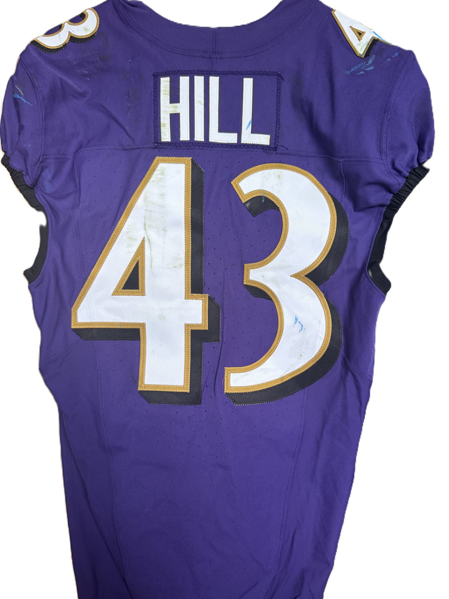 Justice Hill GAME-WORN💪10/12/25 On-Field Baltimore Ravens💜Jersey vs.Los Angeles Rams🐏