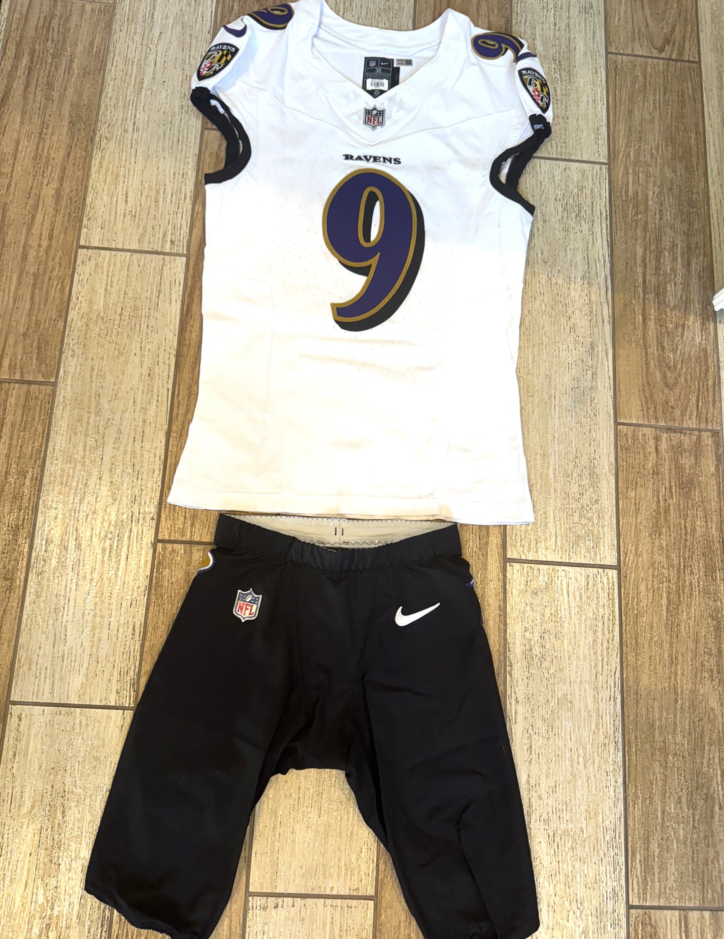 Justin Tucker GAME WORN💪11/17/24 Baltimore Ravens💜NFL Jersey + Pants set vs. Steelers