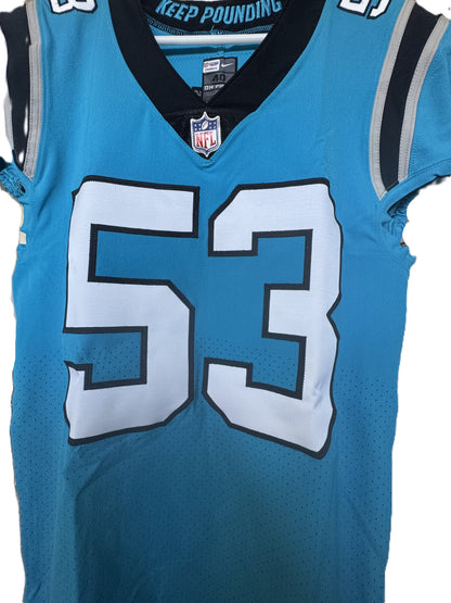Brian Burns Hand Signed ✍️ AUTHENTIC 💪 Carolina Panthers On-Field NFL Jersey Inc. PSA Certification 🛡️
