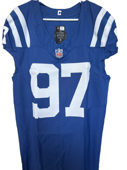 Laiatu Latu SIGNED GAME ISSUED 💪 Indianapolis Colts Nike NFL Jersey 👕 Also includes COA