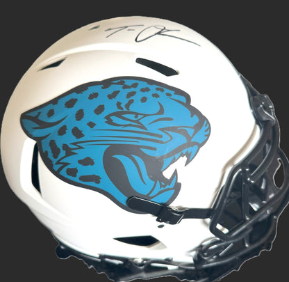 Trevor Lawrence Hand Signed ✍️ Jacksonville Jaguars 🐆 Full-Size Authentic On-Field Lunar Eclipse Alternate Speed NFL Helmet - Fanatics Authenticated 🛡️