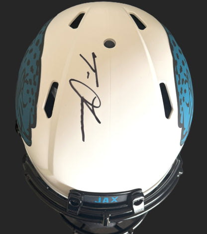 Trevor Lawrence Hand Signed ✍️ Jacksonville Jaguars 🐆 Full-Size Authentic On-Field Lunar Eclipse Alternate Speed NFL Helmet - Fanatics Authenticated 🛡️