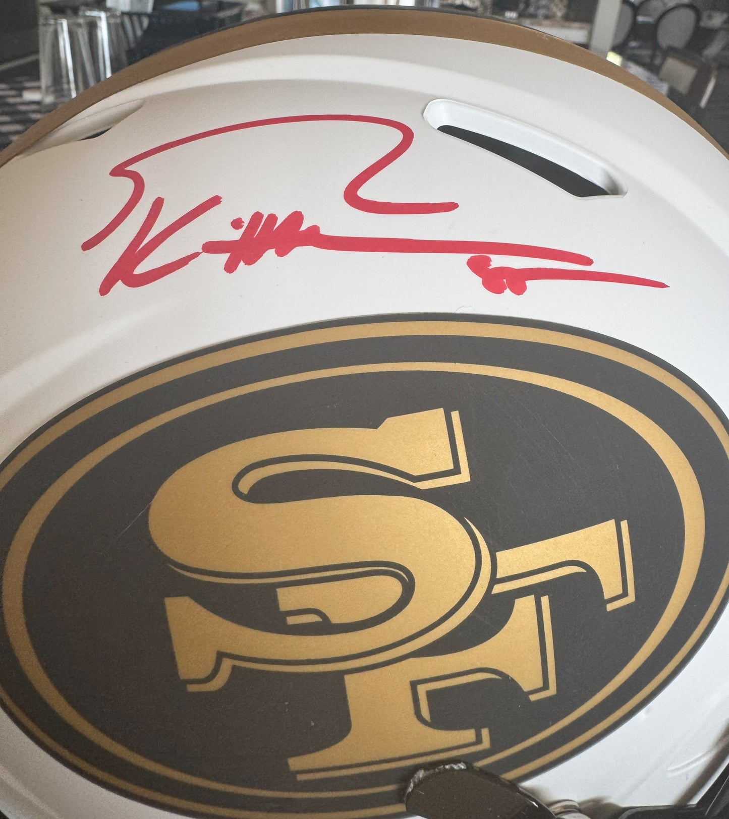 George Kittle Signed🖊️San Francisco 49ers  Full-Size Authentic On-Field Lunar Eclipse Alternate Speed NFL Helmet🛡️