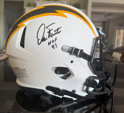 Dan Fouts Signed Los Angeles Chargers Full-Size Authentic On-Field Lunar Eclipse Alternate Speed Helmet Inscribed "HOF 93"