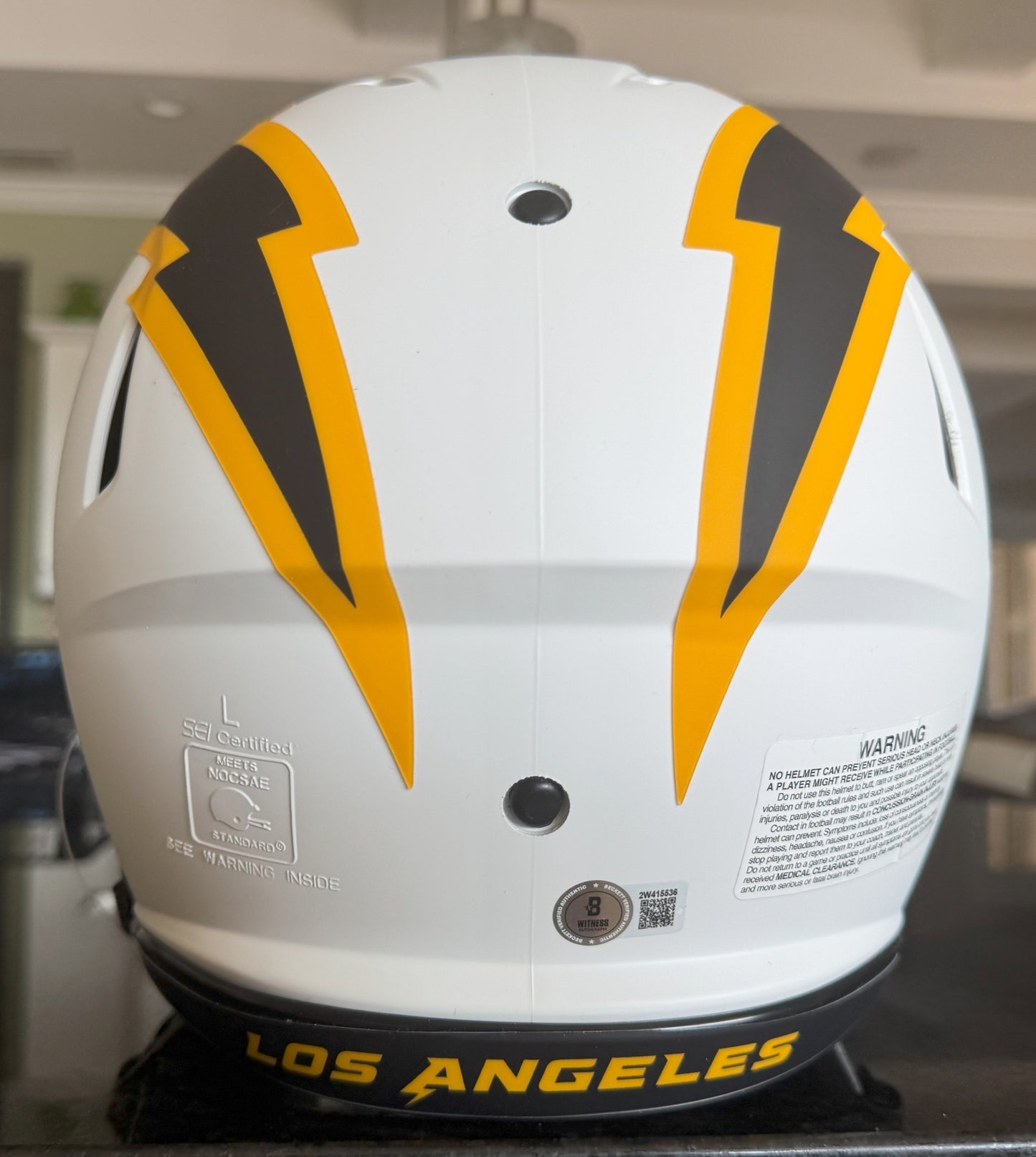 Dan Fouts Signed Los Angeles Chargers Full-Size Authentic On-Field Lunar Eclipse Alternate Speed Helmet Inscribed "HOF 93"