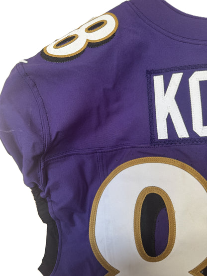 Charlie Kolar GAME-WORN💪from the 2025 season Baltimore Ravens💜Jersey Also includes COA