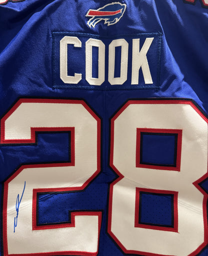 James Cook Hand Signed ✍️ AUTHENTIC 💪 Buffalo Bills On-Field NFL Jersey Inc. PSA Certification 🛡️