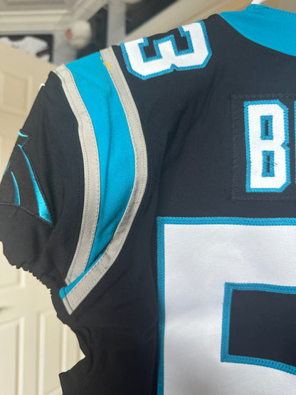 Brian Burns GAME WORN 💪 11/21/21 Carolina Panthers Nike On-Field NFL Jersey vs. Washington Commanders Also includes PSA Authenticity ✅