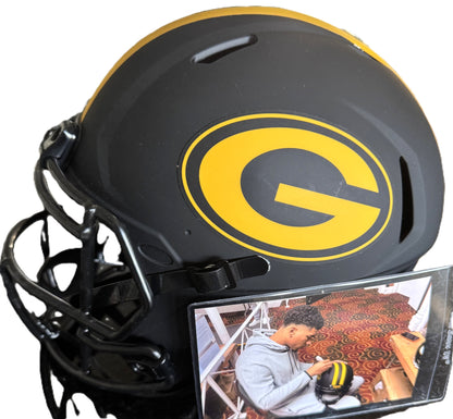 Allen Lazard Signed ✍️ Green Bay Packers Full-Size Authentic Eclipse Alternate Speed NFL Helmet 🛡️