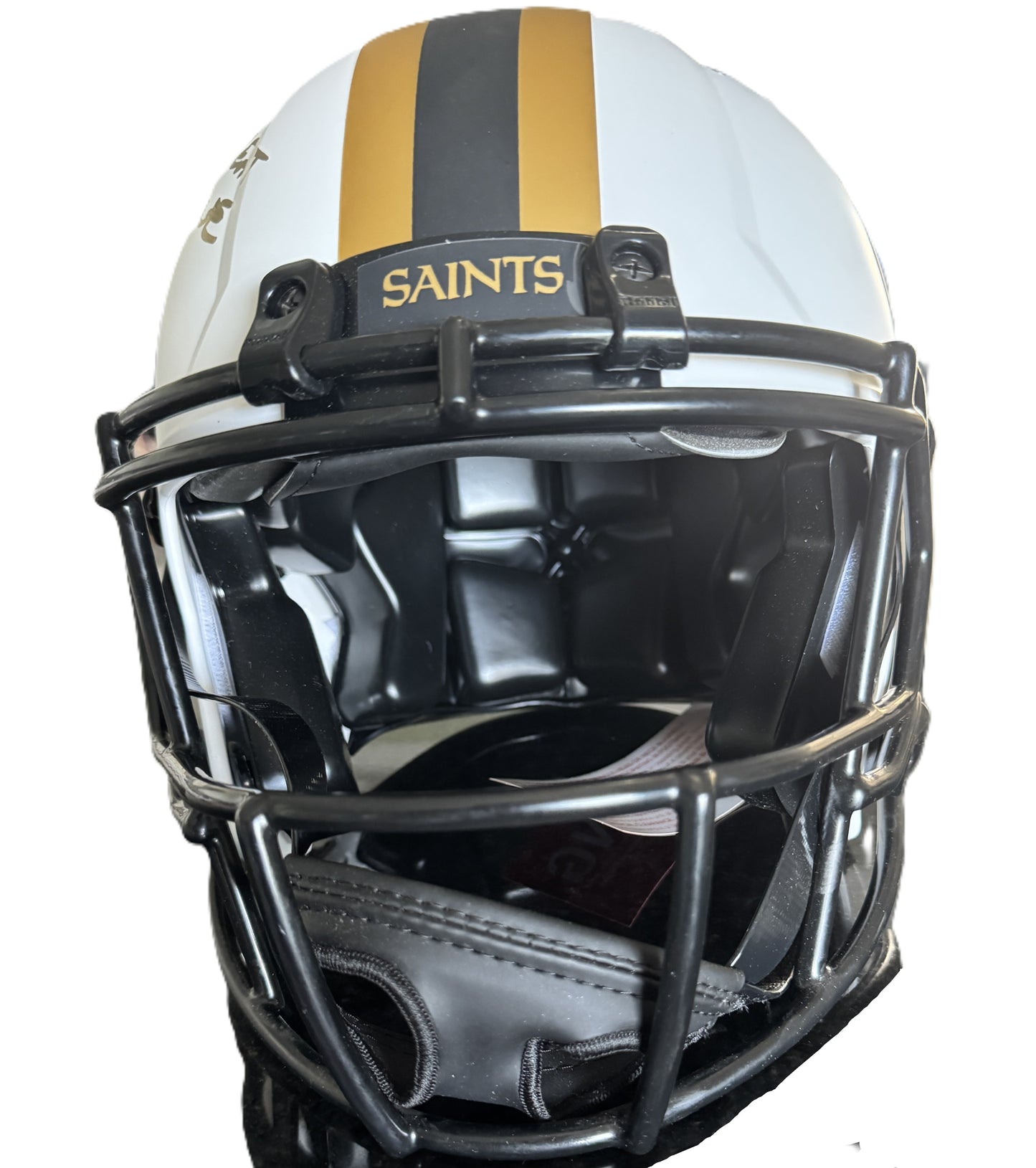 Morten Andersen Signed New Orleans Saints ⚜️ Full Size Authentic On Field Lunar Eclipse Alternate Speed Helmet Inscribed "The Great Dane"