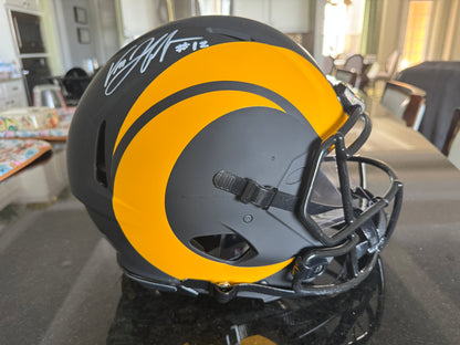 Van Jefferson Signed LosAngeles Rams🐏Full-Size Authentic On-Field Eclipse Alternate Speed Helmet