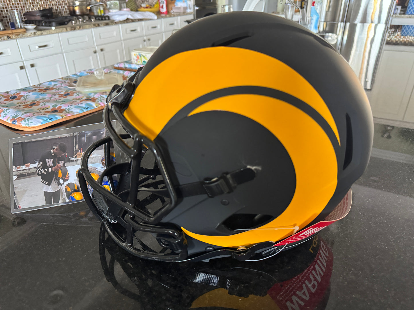Van Jefferson Signed LosAngeles Rams🐏Full-Size Authentic On-Field Eclipse Alternate Speed Helmet