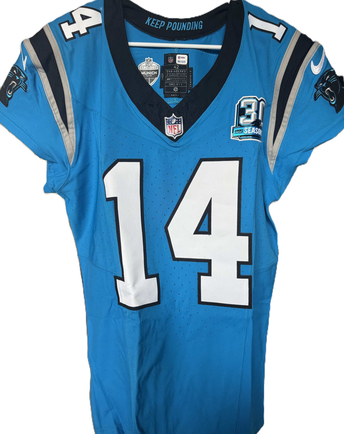 Andy Dalton GAME WORN 💪11/10/24 Carolina Panthers 🐆 Nike NFL Jersey 👕 vs Giants includes PSA Authenticity ✅
