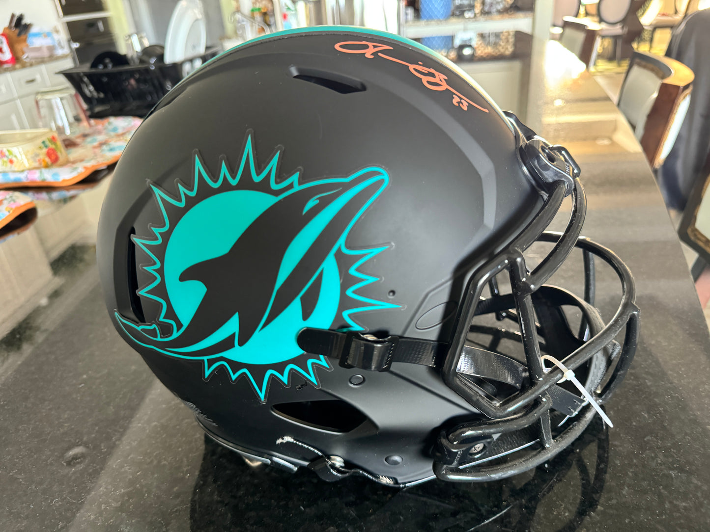 Ronnie Brown Signed Miami Dolphins Full-Size Authentic On-Field Eclipse Alternate Speed Helmet Inc. Authentication 🛡️
