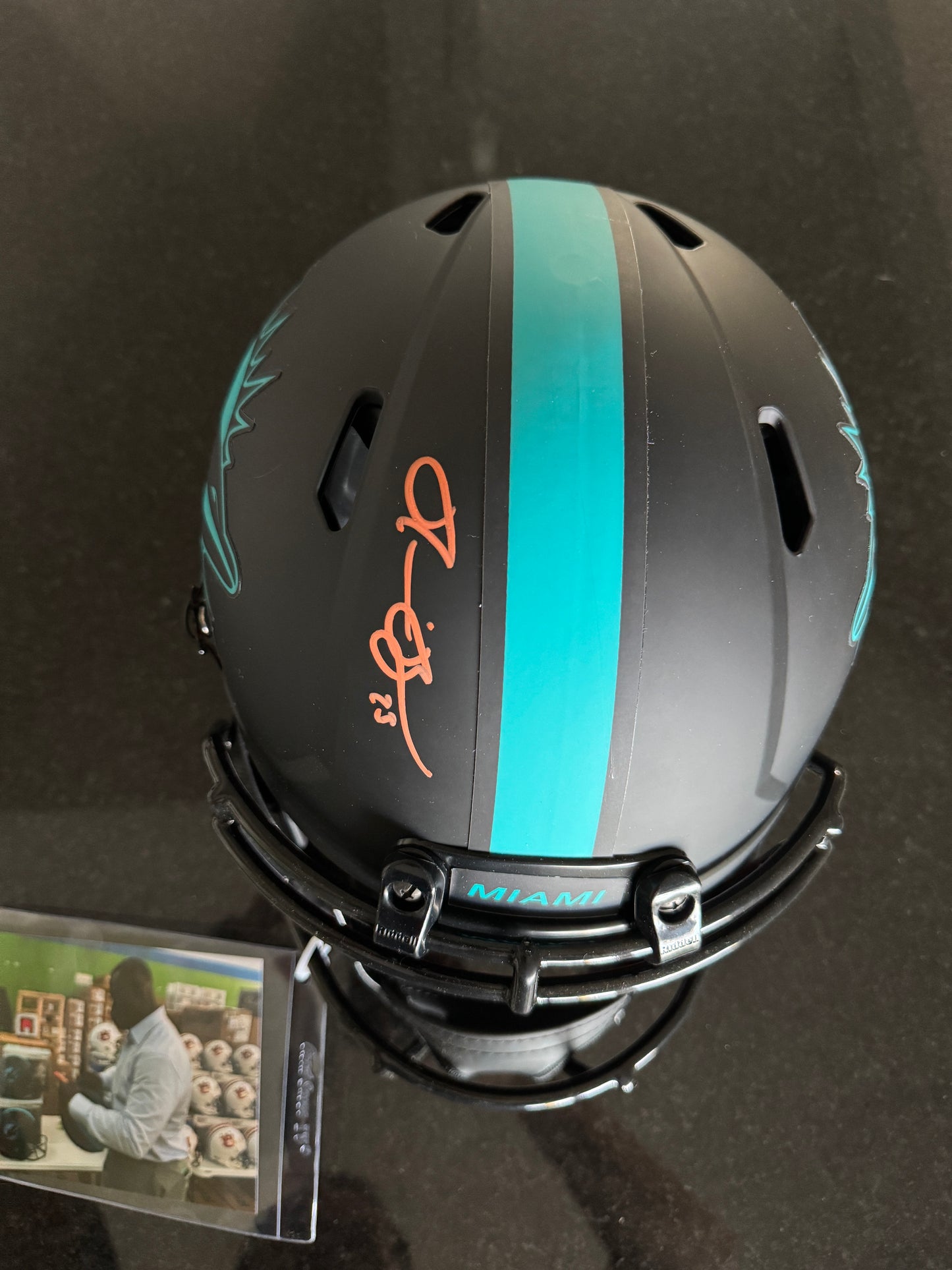 Ronnie Brown Signed Miami Dolphins Full-Size Authentic On-Field Eclipse Alternate Speed Helmet Inc. Authentication 🛡️