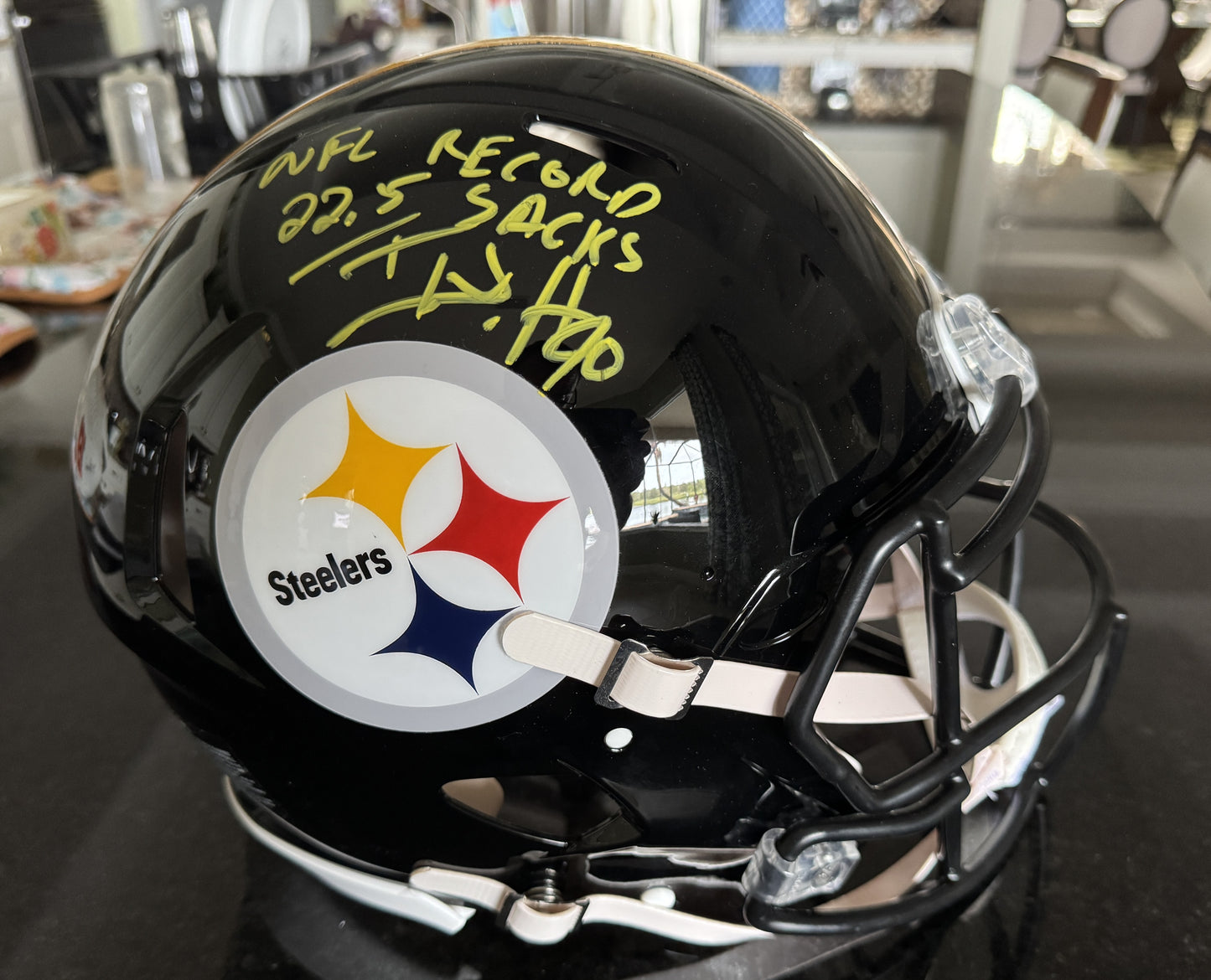 T. J. Watt Signed ✍️ Pittsburgh Steelers Full-Size Proline NFL Speed Helmet Inc. Inscription and COA 🛡️