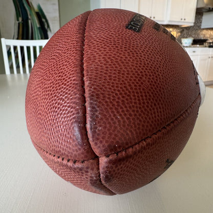Mike Evans GAME USED 💪 Signed + Inscribed 🖊️ Tampa Bay Buccaneers Wilson Duke Football 24-25 Season Inscribed "NFL Record Season" Inc. Proof of Authenticity