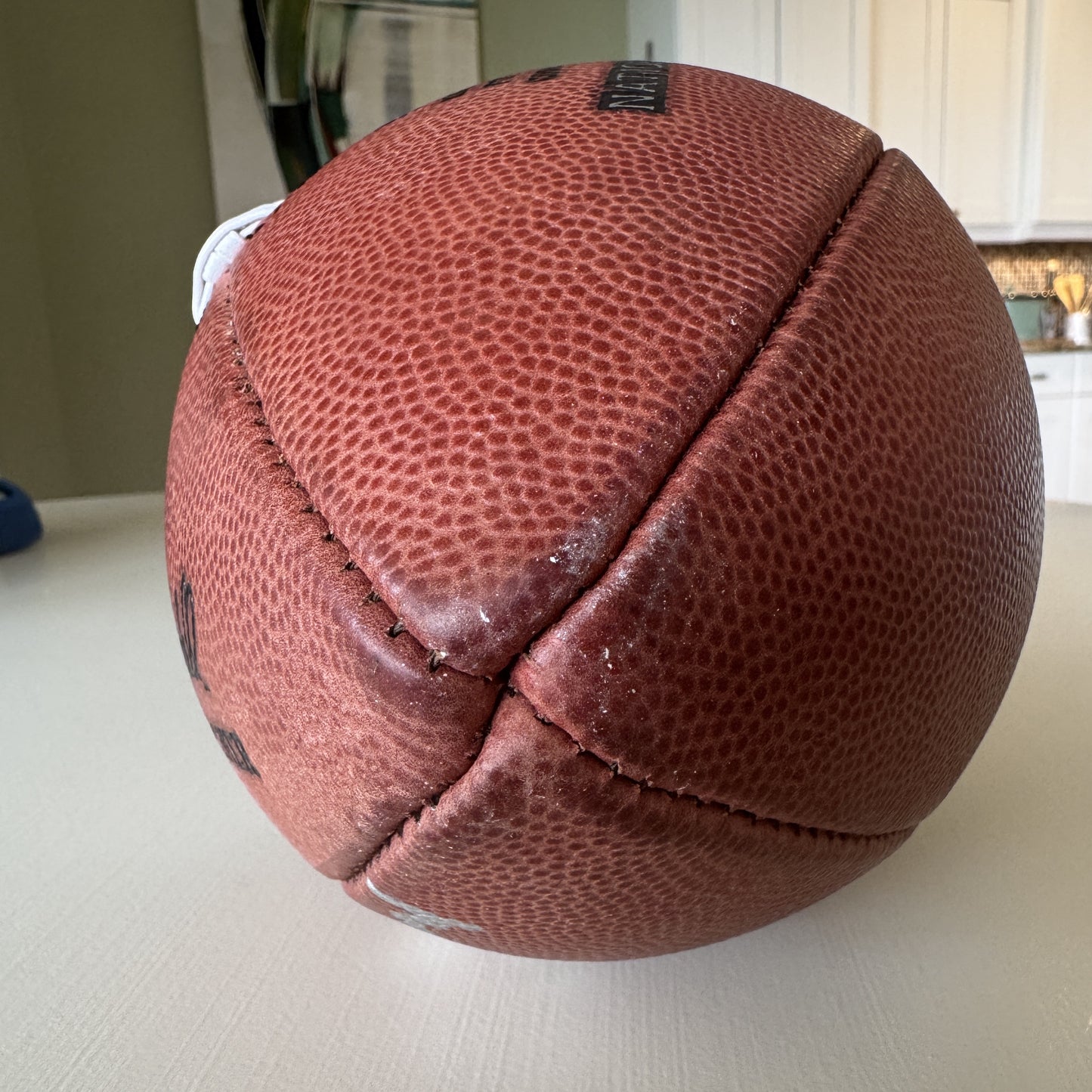 Mike Evans GAME USED 💪 Signed + Inscribed 🖊️ Tampa Bay Buccaneers Wilson Duke Football 24-25 Season Inscribed "NFL Record Season" Inc. Proof of Authenticity