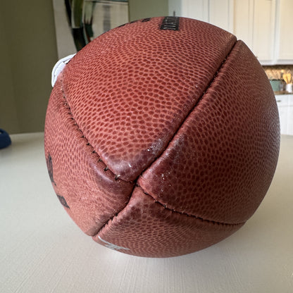 Mike Evans GAME USED 💪 Signed + Inscribed 🖊️ Tampa Bay Buccaneers Wilson Duke Football 24-25 Season Inscribed "NFL Record Season" Inc. Proof of Authenticity