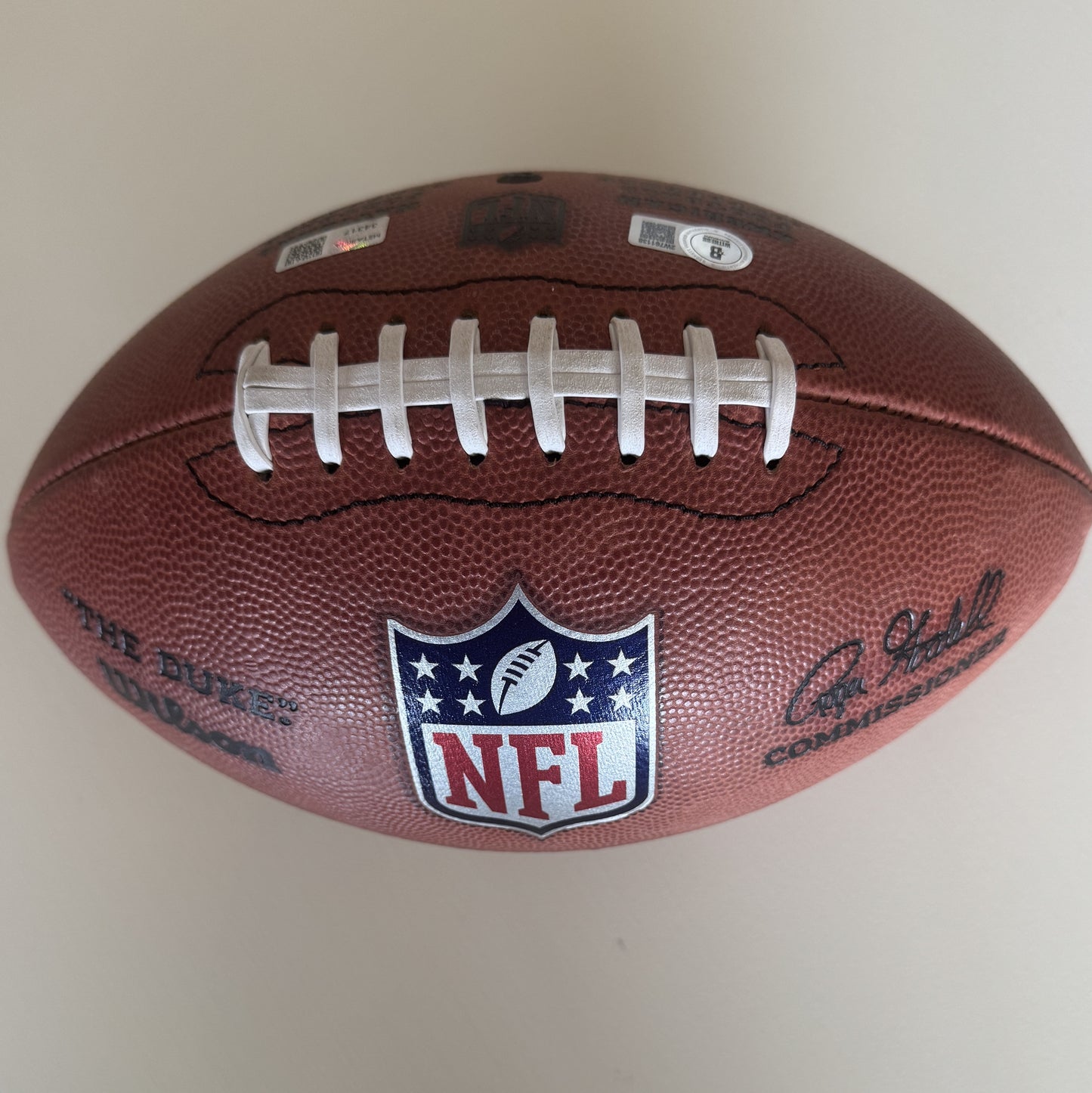 Mike Evans GAME USED 💪 Signed + Inscribed 🖊️ Tampa Bay Buccaneers Wilson Duke Football 24-25 Season Inscribed "NFL Record Season" Inc. Proof of Authenticity