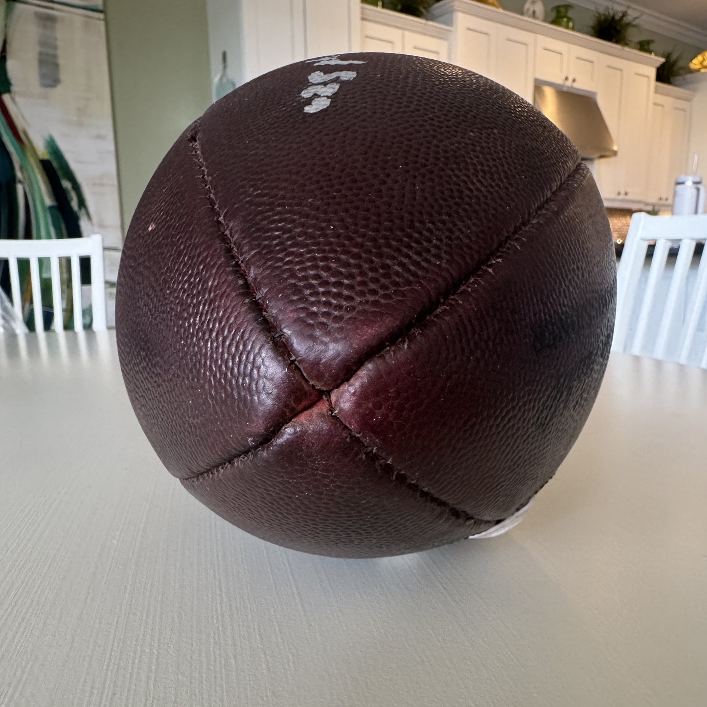 Mike Evans GAME USED 💪 Signed + Inscribed Football Tampa Bay Buccaneers 24-25 Season Inscribed “11th Straight 1,000 yd Szn”