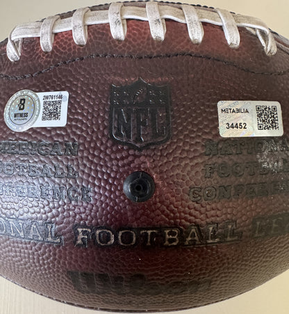 Mike Evans GAME USED 💪 Signed + Inscribed Football Tampa Bay Buccaneers 24-25 Season Inscribed “11th Straight 1,000 yd Szn”