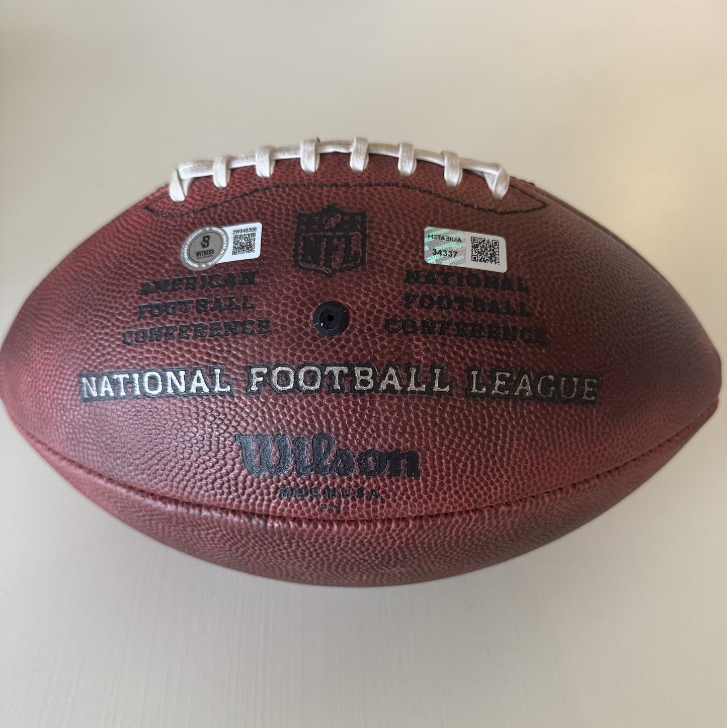 Baker Mayfield + Mike Evans GAME USED 💪 Signed 🖊️ Wilson DUKE Ball Tampa Bay Buccaneers Proof of Authenticity included 📄