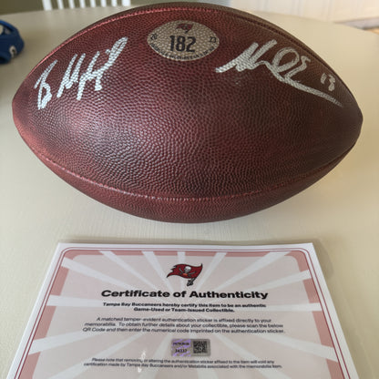 Baker Mayfield + Mike Evans GAME USED 💪 Signed 🖊️ Wilson DUKE Ball Tampa Bay Buccaneers Proof of Authenticity included 📄