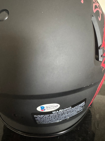 Devin White Signed✍️Tampa Bay Buccaneers🏴‍☠️Full-Size Authentic On-Field Eclipse Alternate Speed Helmet Inscribed "SB LV Champs" 🏈