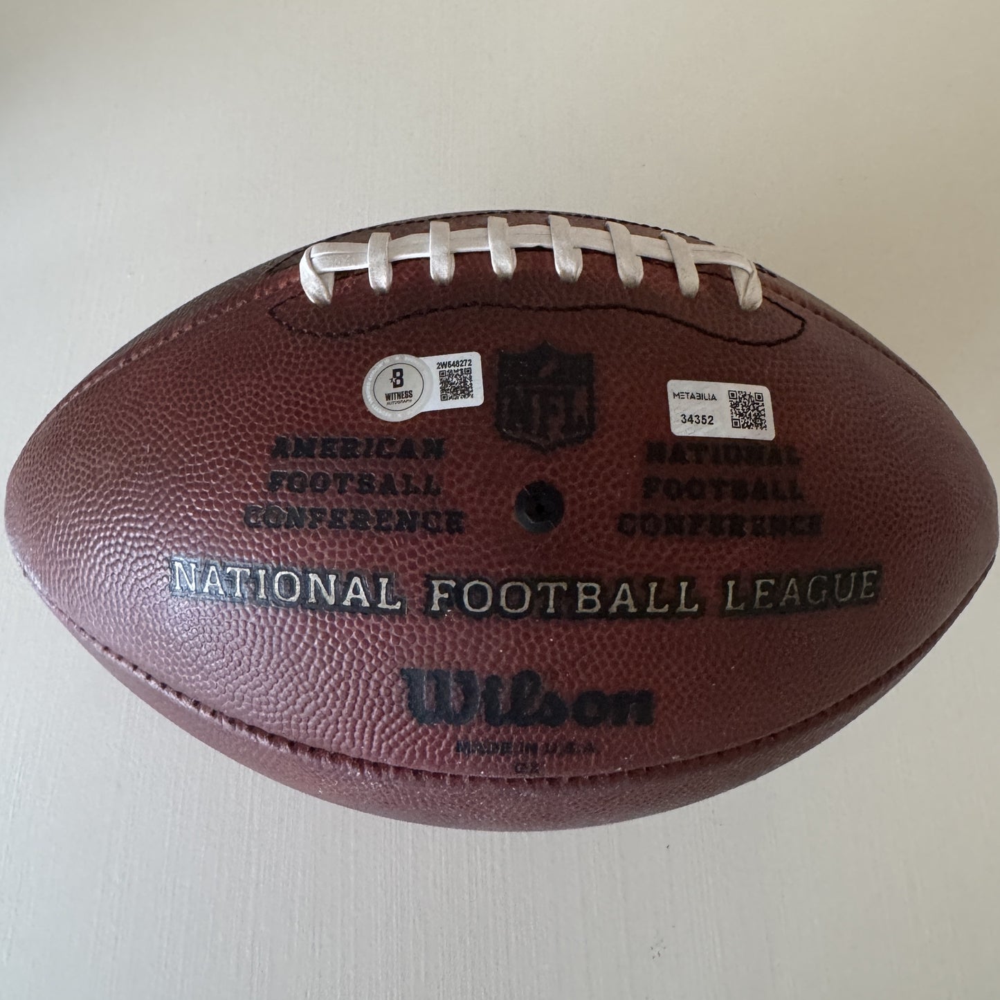 Baker Mayfield GAME USED 💪 Hand Signed + Inscribed Tampa Bay Buccaneers Wilson DUKE Ball Inscribed "G.U. 2024 Szn" Inc. Proof of Authenticity 📄