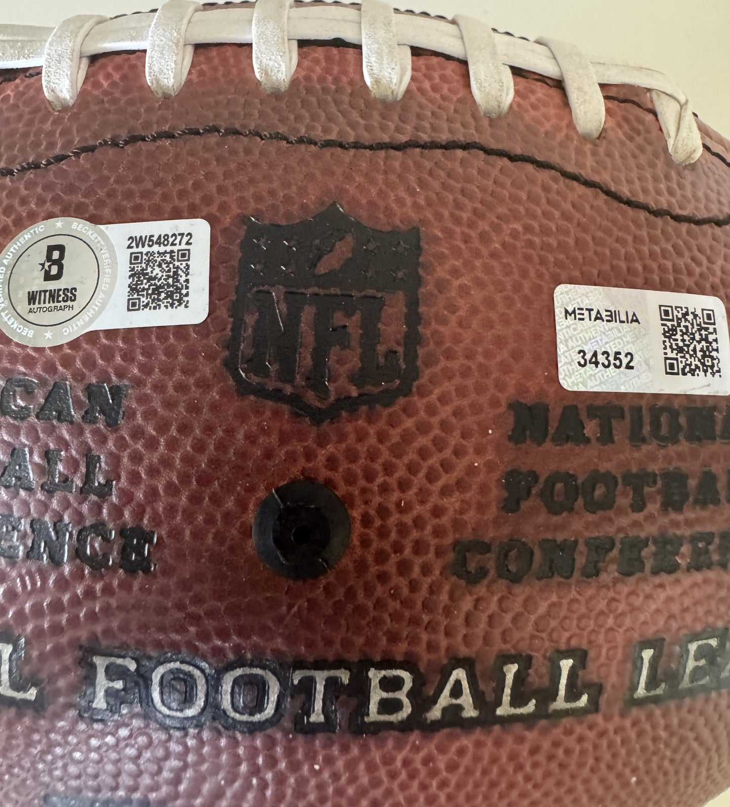 Baker Mayfield GAME USED 💪 Hand Signed + Inscribed Tampa Bay Buccaneers Wilson DUKE Ball Inscribed "G.U. 2024 Szn" Inc. Proof of Authenticity 📄