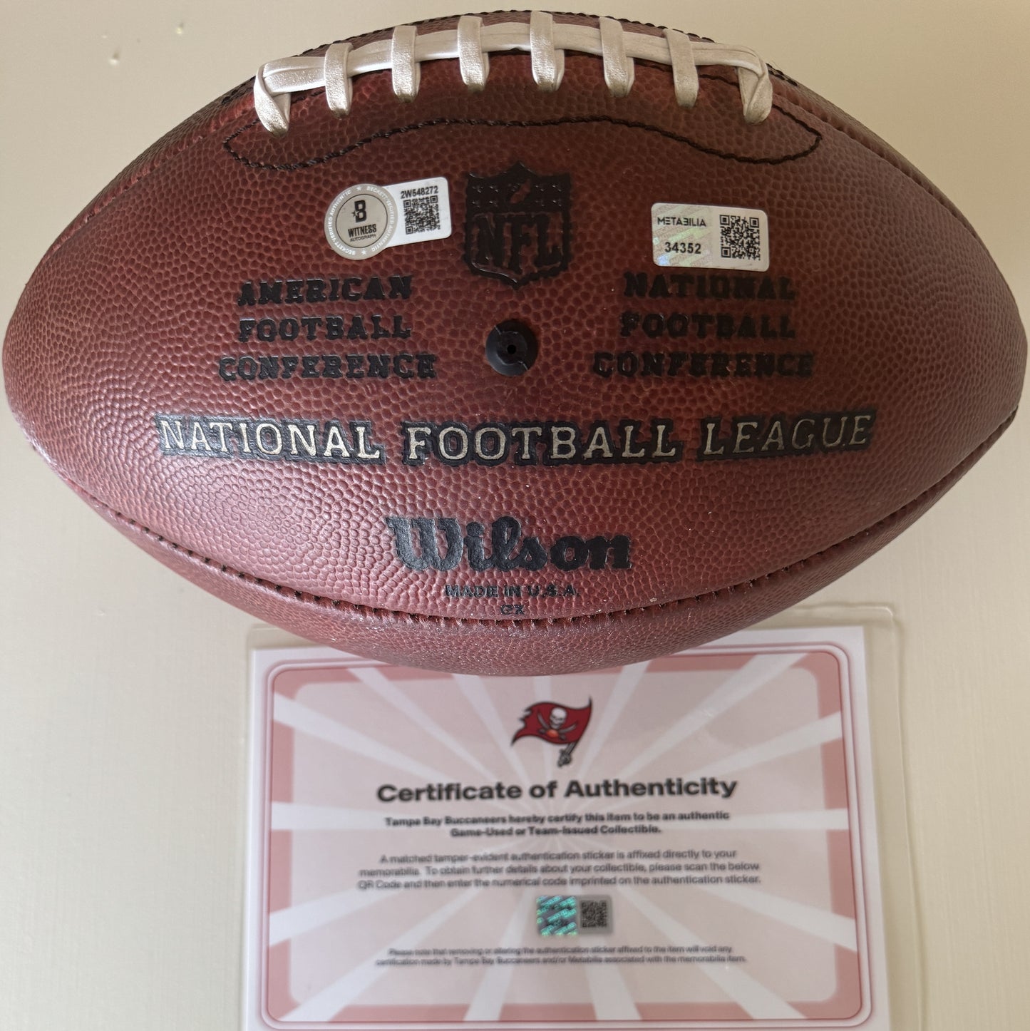 Baker Mayfield GAME USED 💪 Hand Signed + Inscribed Tampa Bay Buccaneers Wilson DUKE Ball Inscribed "G.U. 2024 Szn" Inc. Proof of Authenticity 📄