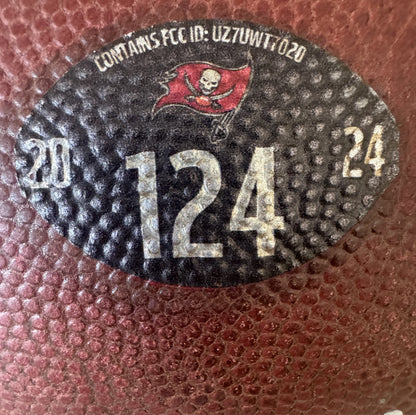 Baker Mayfield GAME USED 💪 and Signed + Inscribed Tampa Bay Buccaneers Wilson DUKE Ball Inscribed "G.U. 2024 Szn   Go Bucs!" Proof of Authenticity included 📄